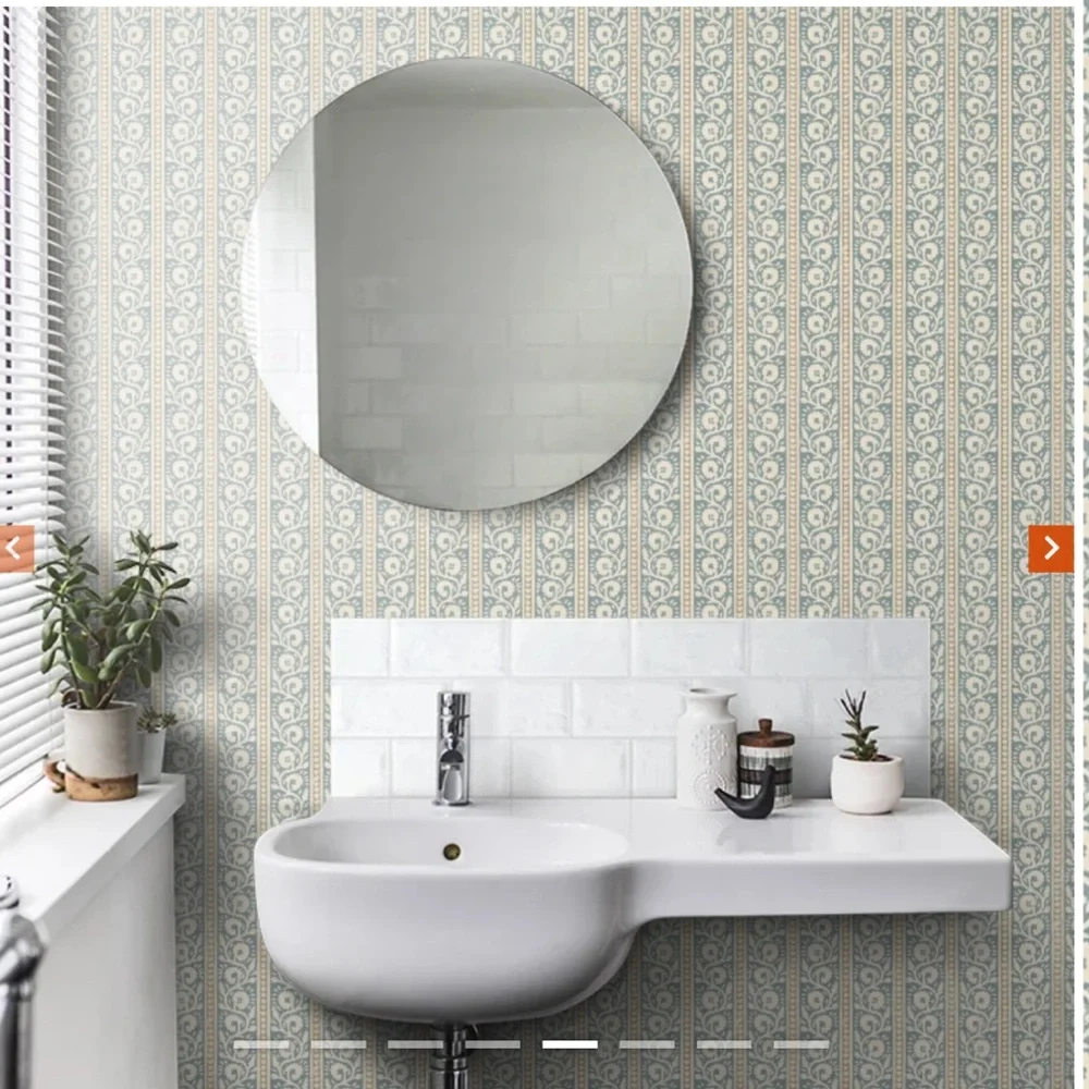 New Anthropologie x GP & J Baker Bibury Striped Floral Wallpaper Wall Mural Art